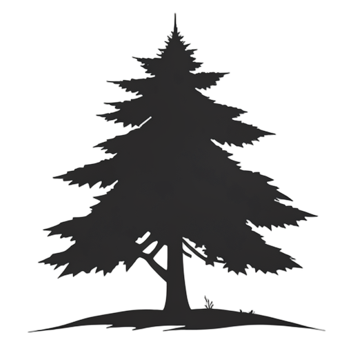 Cèdre Silhouette - SVG & PNG gratuits | FreeSVGLab