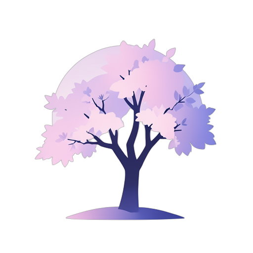 樱花树 SVG 图标 - 渐变现代风格下载 | FreeSVGLab