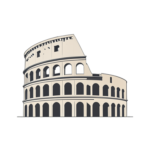 罗马斗兽场 SVG 图标 - 扁平风格下载 | FreeSVGLab