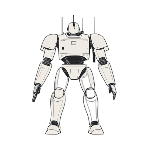 Line Art Robot de combat