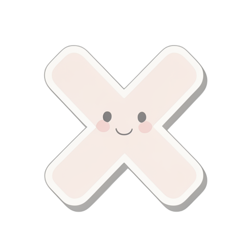 叉号 SVG 图标 - 贴纸风格下载 | FreeSVGLab