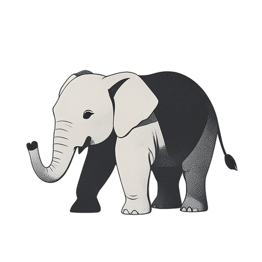 Duotone Baby Elephant