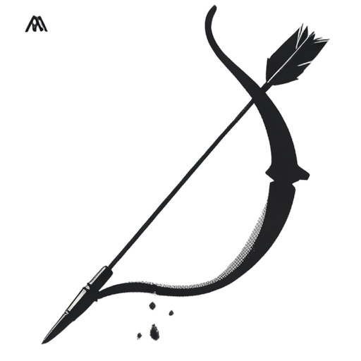 Duotone Bow and Arrow