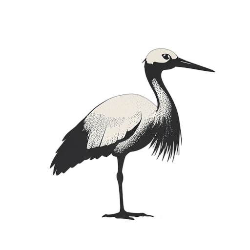 Duotone Crane Bird