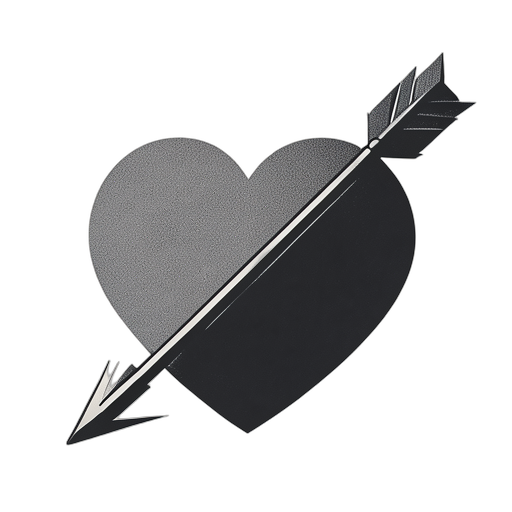 Duotone Heart with Arrow