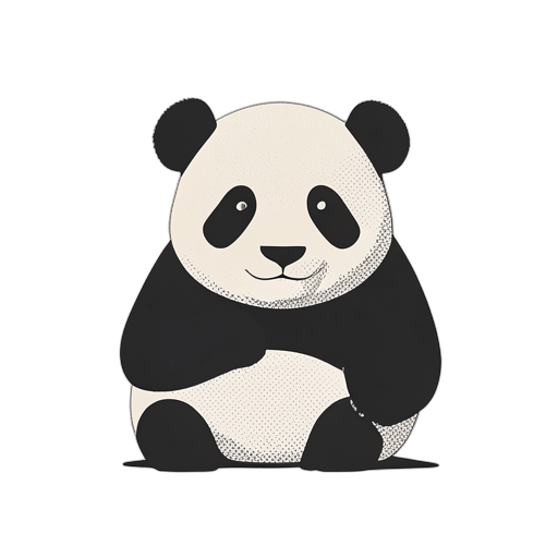 Duotone panda