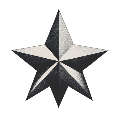 Duotone Five-Point Star
