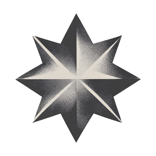 Duotone Eight-Point Star