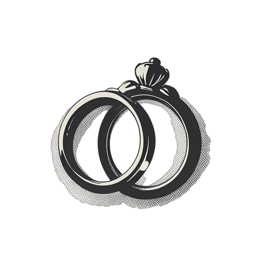 Duotone Alianças de casamento