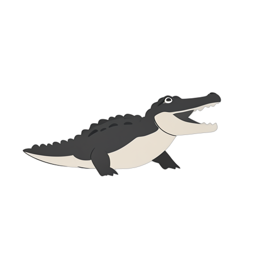 Flat Icon Alligator