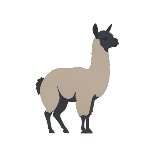 Flat Icon Alpaca