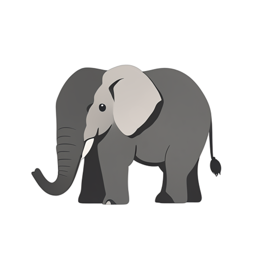 Flat Icon Baby Elephant