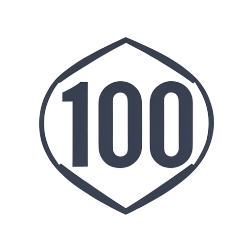 Flat Icon 100 Badge