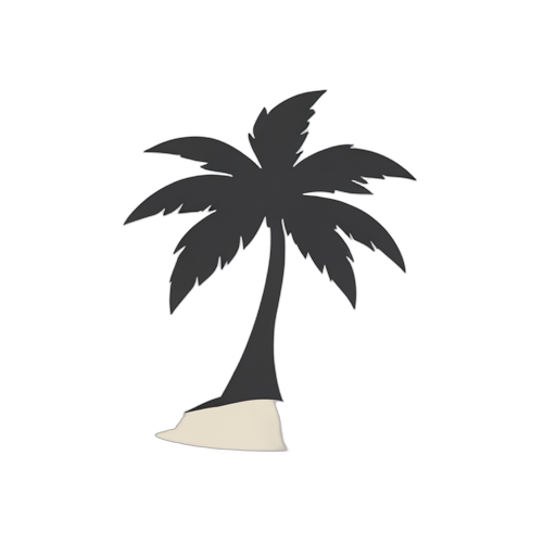 Flat Icon 热带海滩