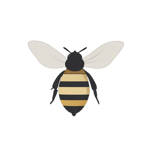 Flat Icon Honey Bee