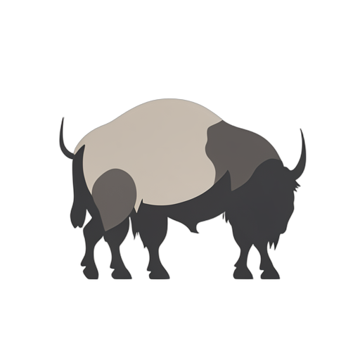Flat Icon Bison