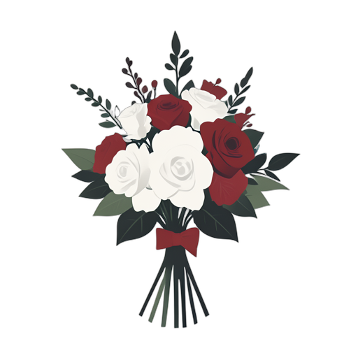 Flat Icon Bouquet di fiori