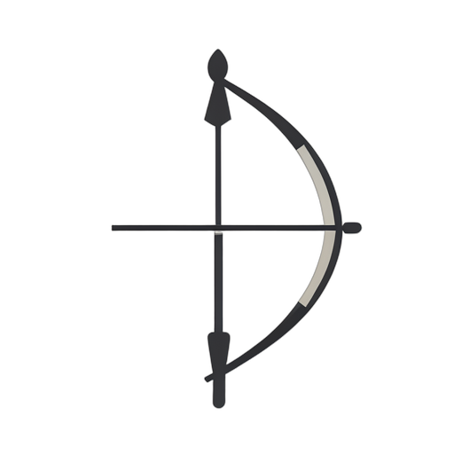 Flat Icon Bow and Arrow