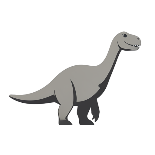 Flat Icon Brontosaurus
