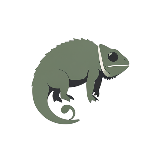 Flat Icon حرباء