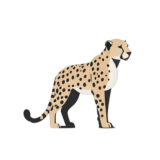 Flat Icon cheetah
