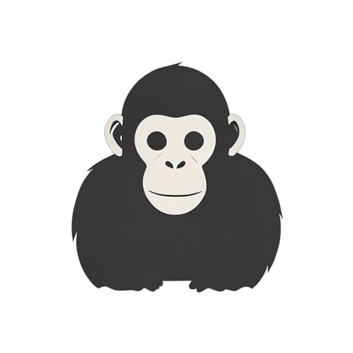 Flat Icon 침팬지