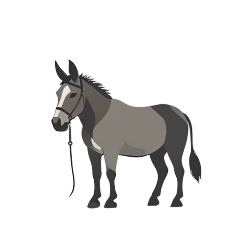 Flat Icon Farm Donkey