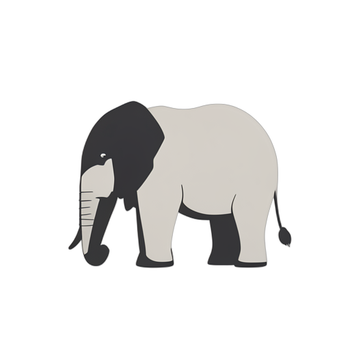 Flat Icon Elephant