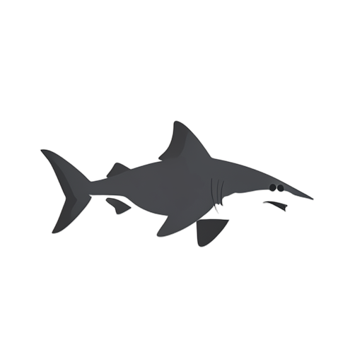 Flat Icon Hammerhead Shark