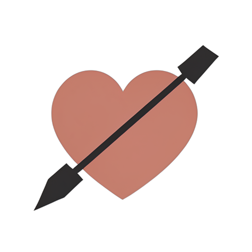 Flat Icon Heart with Arrow