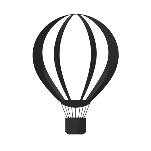 Flat Icon pallone ad aria calda