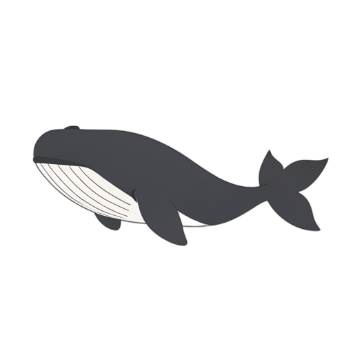 Flat Icon Humpback Whale