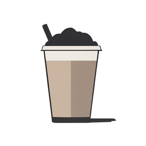 Flat Icon बर्फ़ीली कॉफ़ी