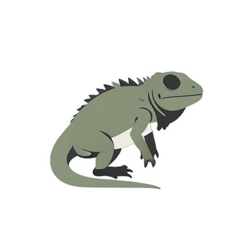 Flat Icon Iguana