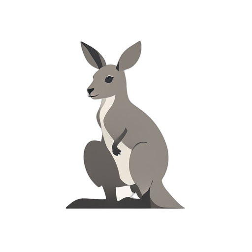 Flat Icon Kangaroo
