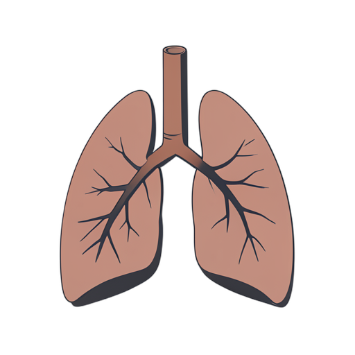 Flat Icon Lungs Internal