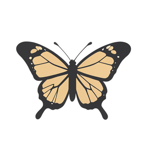 Flat Icon 모나크 나비