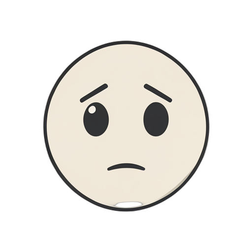 Flat Icon Neutrales Gesicht
