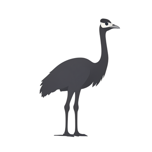 Flat Icon Ostrich