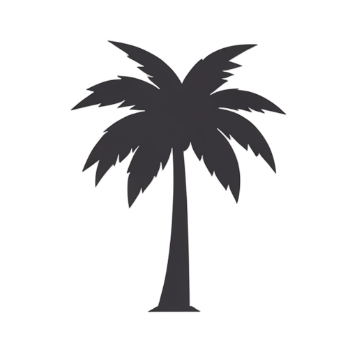 Flat Icon Palmenbaum