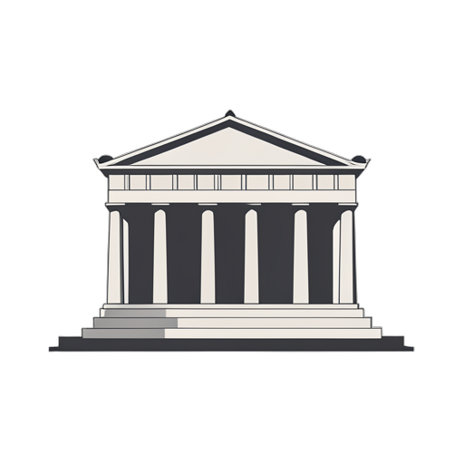 Flat Icon Parthenon