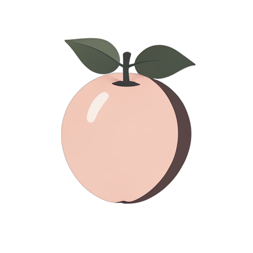 Flat Icon 桃子