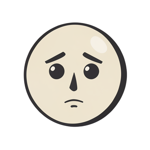 Flat Icon Pensive