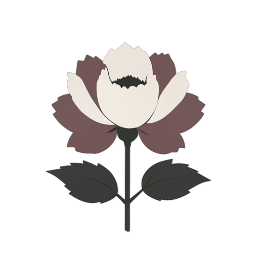 Flat Icon Paeonia