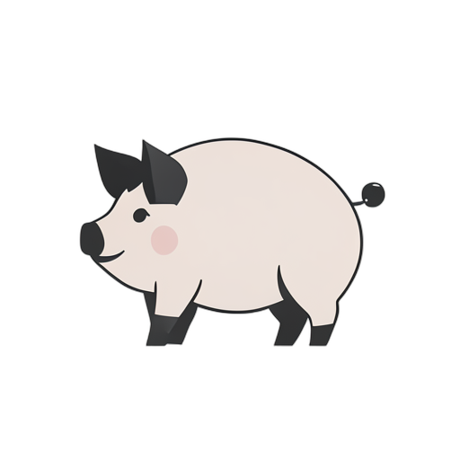 Flat Icon Pig