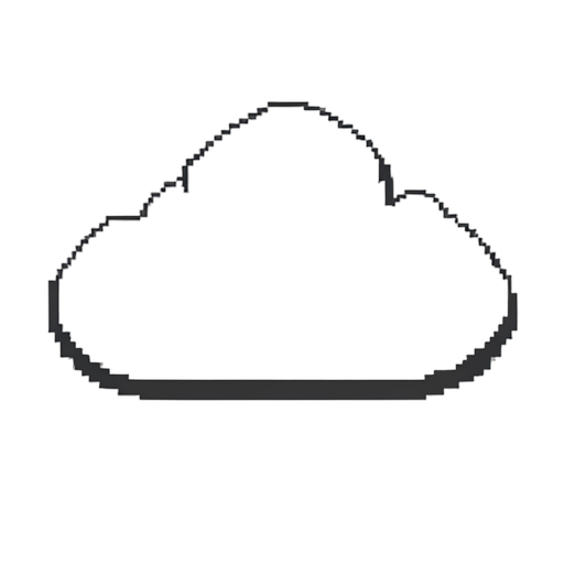 Flat Icon Pixel Cloud