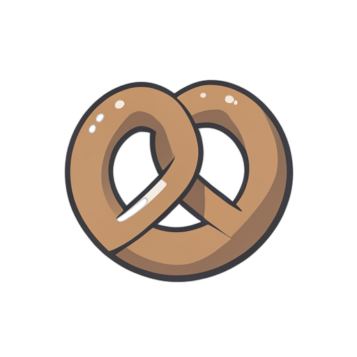 Flat Icon Pretzel-Brot