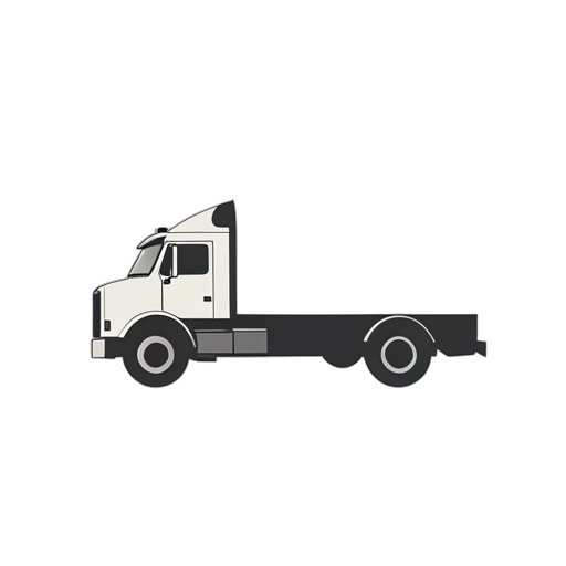 Flat Icon Semi Truck