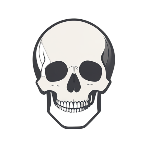 Flat Icon กะโหลก