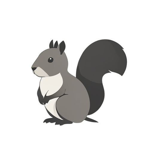 Flat Icon Écureuil